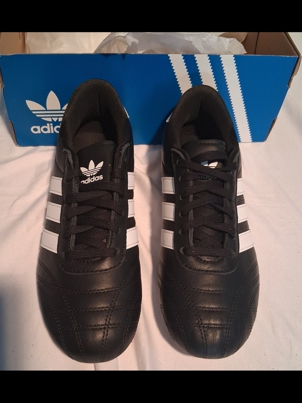 adidas Black Sneakers with White Three-Stripes